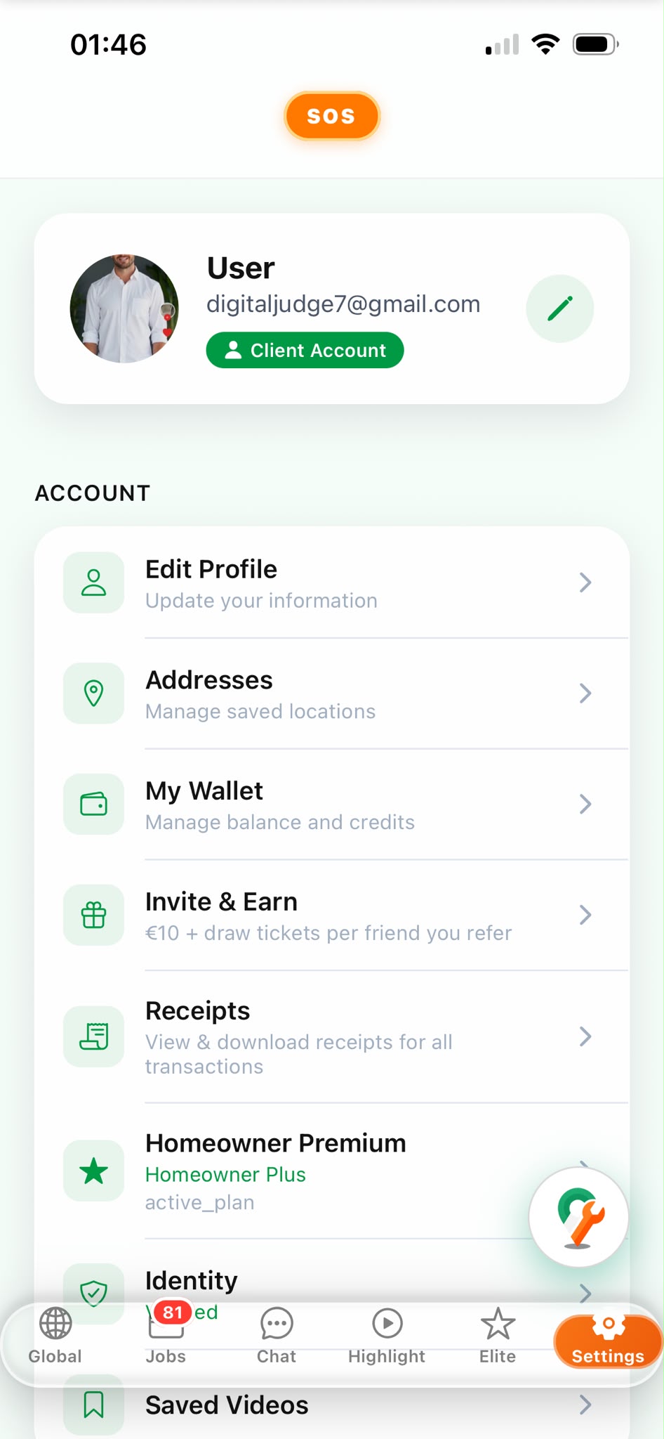 Tradesfind client profile